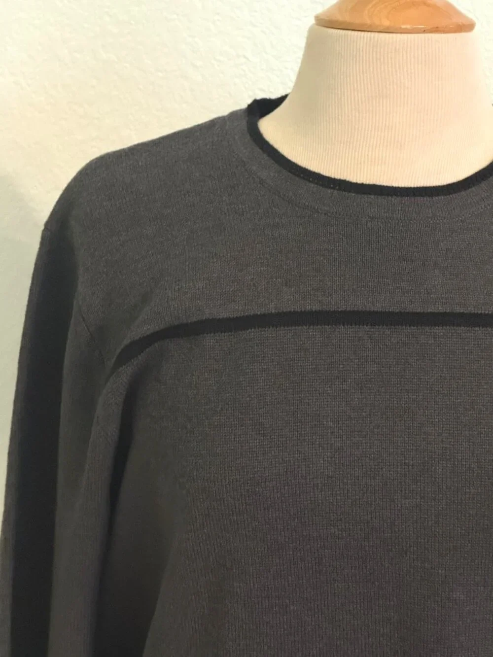 Reunion Knit Sweater Pullover Men’s Large Grey Black Y2K '90s Skater Grunge Vntg